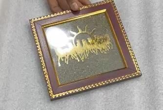 HEALING ZONE 7 Horses on Raw Pyrite Frame